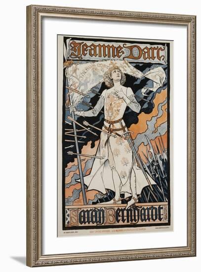 Jeanne D'Arc - Sarah Bernhardt Theater Poster-Eugene Grasset-Framed Giclee Print