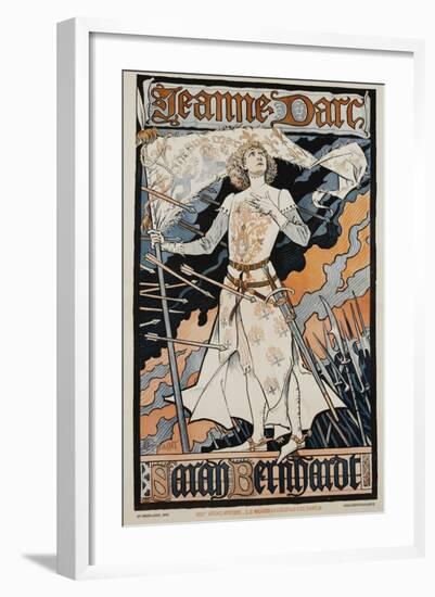 Jeanne D'Arc - Sarah Bernhardt Theater Poster-Eugene Grasset-Framed Giclee Print