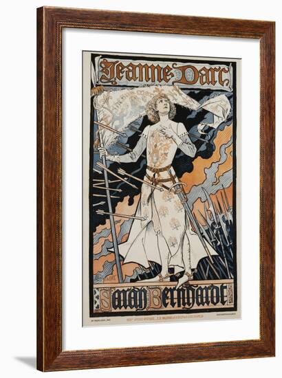 Jeanne D'Arc - Sarah Bernhardt Theater Poster-Eugene Grasset-Framed Giclee Print