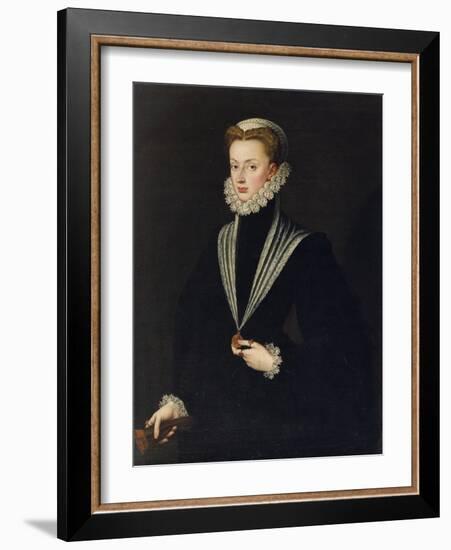 Jeanne D'autriche (Jeanne De Habsbourg) - Portrait of Joanna of Austria (1547-1578) Par Anguissola,-Sofonisba Anguissola-Framed Giclee Print