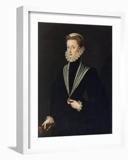 Jeanne D'autriche (Jeanne De Habsbourg) - Portrait of Joanna of Austria (1547-1578) Par Anguissola,-Sofonisba Anguissola-Framed Giclee Print