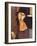 Jeanne Hebuterne Wearing a Hat, 1917-Amedeo Modigliani-Framed Giclee Print