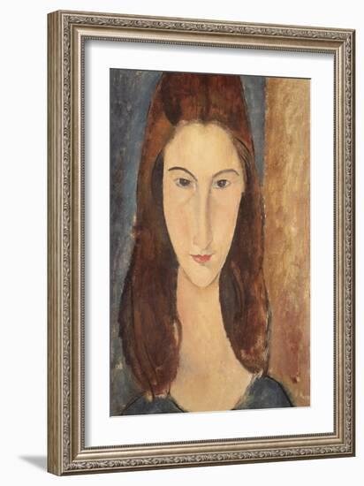 Jeanne Hebuterne-Amedeo Modigliani-Framed Art Print