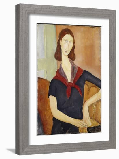 Jeanne Hebuterne-Amedeo Modigliani-Framed Giclee Print