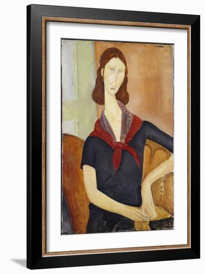 Jeanne Hebuterne-Amedeo Modigliani-Framed Giclee Print