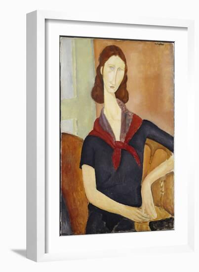 Jeanne Hebuterne-Amedeo Modigliani-Framed Giclee Print