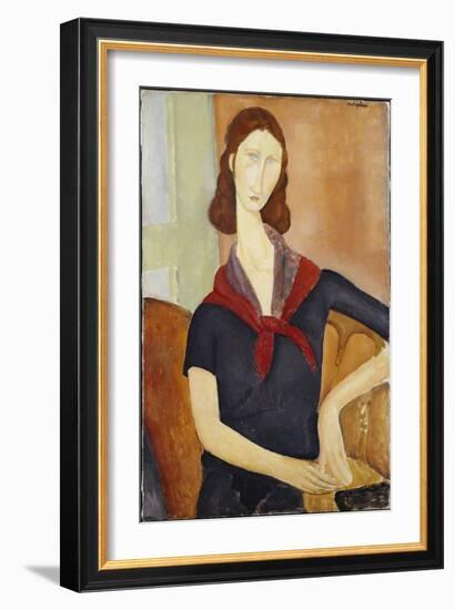 Jeanne Hebuterne-Amedeo Modigliani-Framed Giclee Print