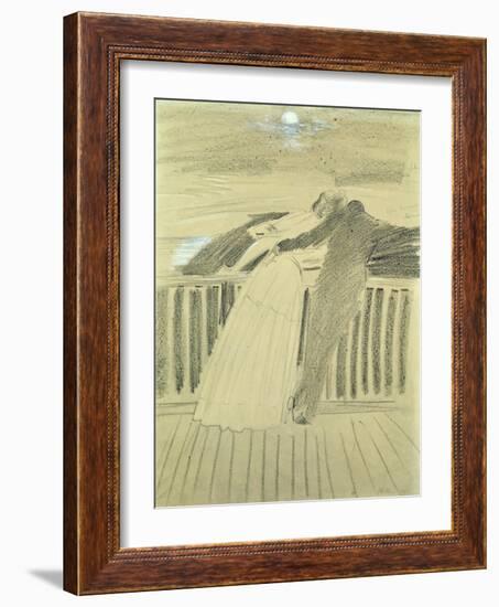 Jeanne Hugo and Jean Charcot at Hauteville House, Guernsey-Paul Cesar Helleu-Framed Giclee Print