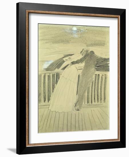 Jeanne Hugo and Jean Charcot at Hauteville House, Guernsey-Paul Cesar Helleu-Framed Giclee Print