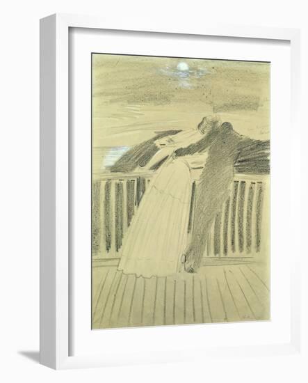 Jeanne Hugo and Jean Charcot at Hauteville House, Guernsey-Paul Cesar Helleu-Framed Giclee Print