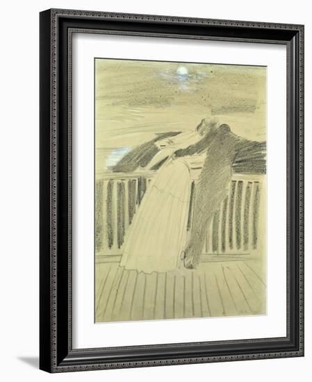 Jeanne Hugo and Jean Charcot at Hauteville House, Guernsey-Paul Cesar Helleu-Framed Giclee Print