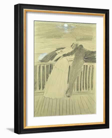 Jeanne Hugo and Jean Charcot at Hauteville House, Guernsey-Paul Cesar Helleu-Framed Giclee Print