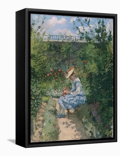 Jeanne in the Garden, Pontoise, C.1872-Camille Pissarro-Framed Premier Image Canvas