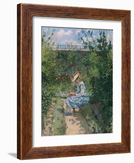 Jeanne in the Garden, Pontoise, C.1872-Camille Pissarro-Framed Giclee Print