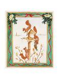 Robins and Sparrows at the Bird Table-Jeanne Maze-Giclee Print