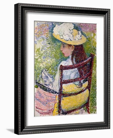 Jeanne Pissarro, 1895 (Oil on Canvas)-Theo Van Rysselberghe-Framed Giclee Print