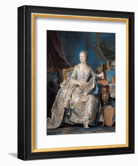 Jeanne Poisson (1721-64) the Marquise De Pompadour, 1755-Maurice Quentin de La Tour-Framed Giclee Print