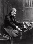 Cesar Franck at the Console of the Organ at St. Clotilde Basilica, Paris, 1885-Jeanne Rongier-Framed Premier Image Canvas