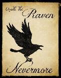 Nevermore - The Raven Literary Poster. Vintage Style Edgar Allan Poe Poster.-Jeanne Stevenson-Art Print