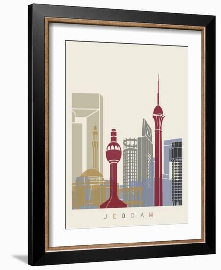 Jeddah Skyline Poster-paulrommer-Framed Art Print