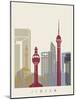 Jeddah Skyline Poster-paulrommer-Mounted Art Print