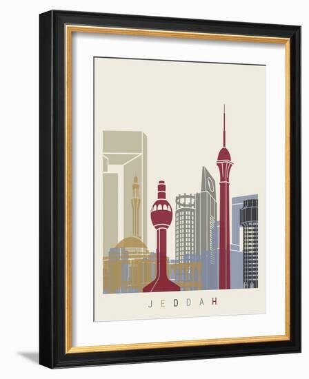 Jeddah Skyline Poster-paulrommer-Framed Art Print