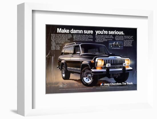 Jeep Cherokee - Make Damn Sure-null-Framed Premium Giclee Print