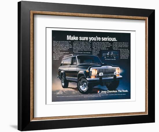 Jeep Cherokee - Make Sure…-null-Framed Art Print