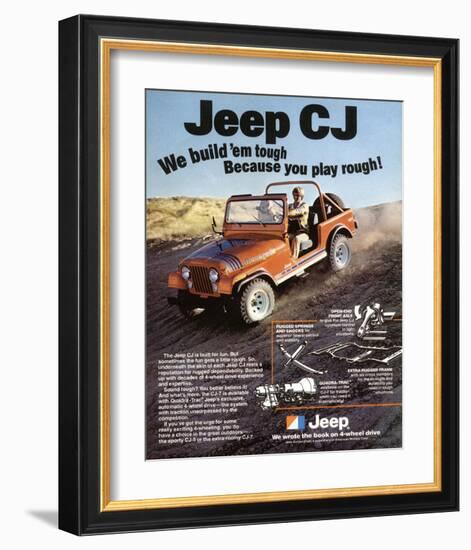 Jeep CJ - We Build 'Em Tough-null-Framed Art Print