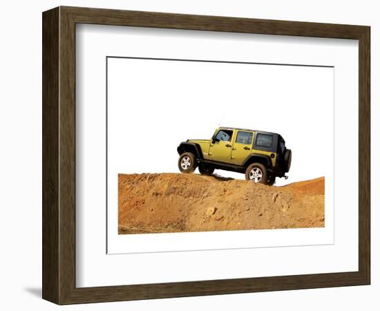 Jeep Rubicon Ad-null-Framed Art Print