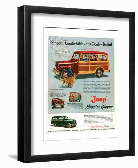 Jeep Station-Smooth Comfortable--Framed Premium Giclee Print