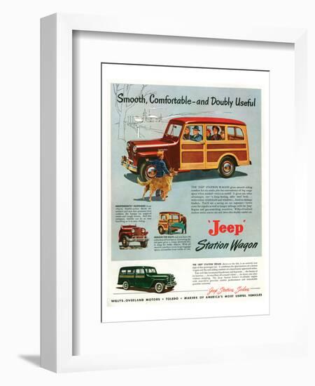 Jeep Station-Smooth Comfortable-null-Framed Art Print