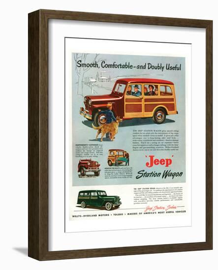 Jeep Station-Smooth Comfortable-null-Framed Art Print