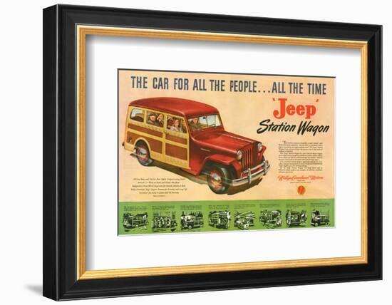 Jeep Station Wagon Car for All-null-Framed Art Print