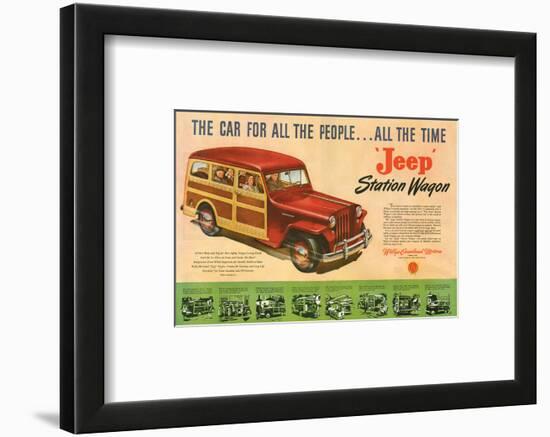 Jeep Station Wagon Car for All-null-Framed Art Print