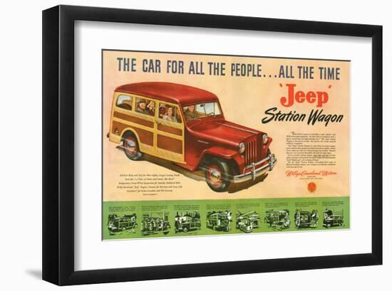 Jeep Station Wagon Car for All-null-Framed Art Print