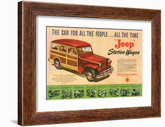 Jeep Station Wagon Car for All-null-Framed Art Print