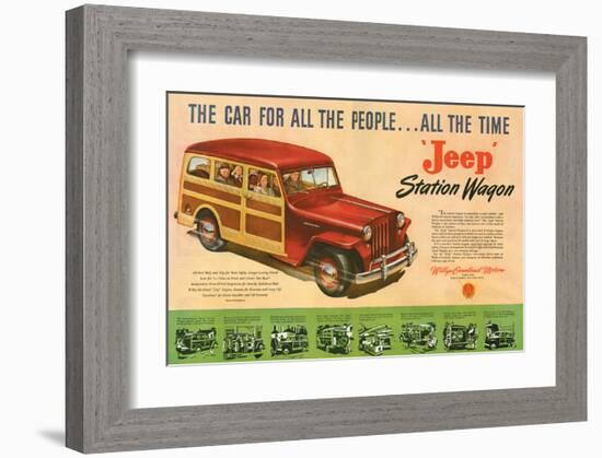 Jeep Station Wagon Car for All-null-Framed Art Print