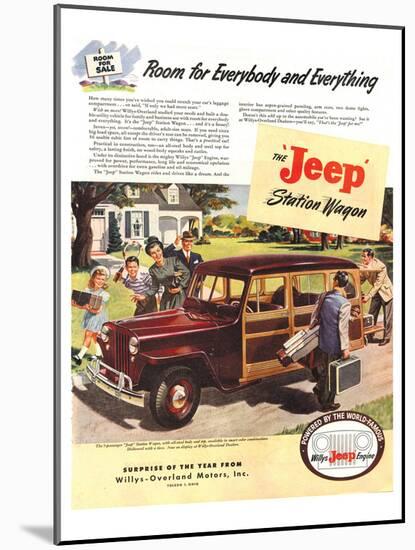 Jeep Station Wagon Room for …-null-Mounted Art Print