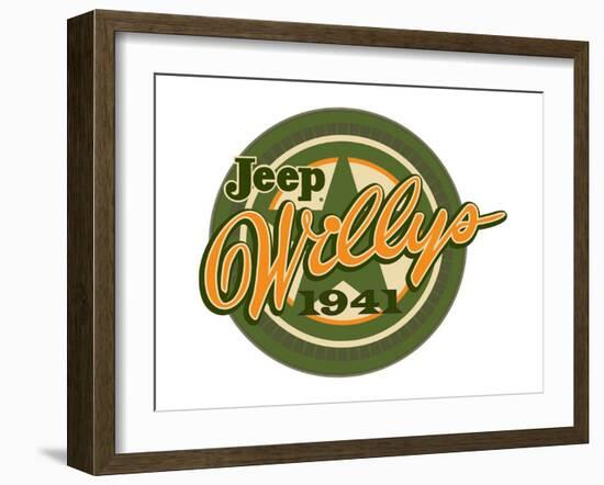 Jeep Willys 1941-null-Framed Art Print