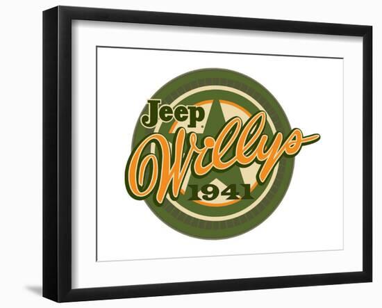 Jeep Willys 1941-null-Framed Art Print