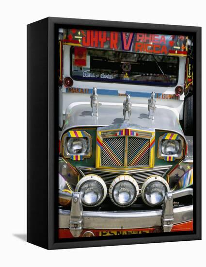 Jeepney, Manila, Island of Luzon, Philippines, Southeast Asia-Bruno Barbier-Framed Premier Image Canvas