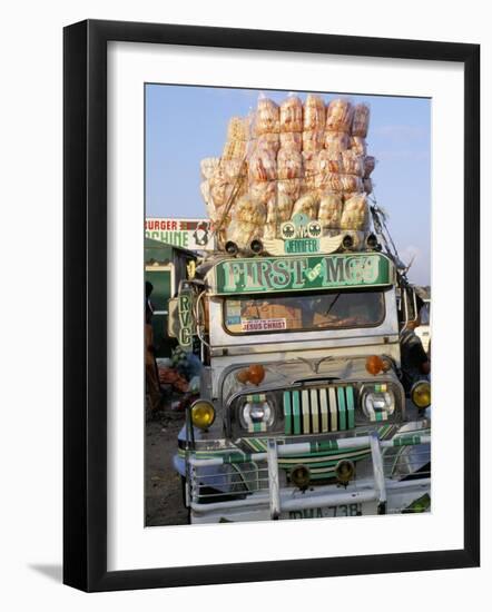 Jeepney, Port of Lucena, Southern Area, Island of Luzon, Philippines, Southeast Asia-Bruno Barbier-Framed Photographic Print