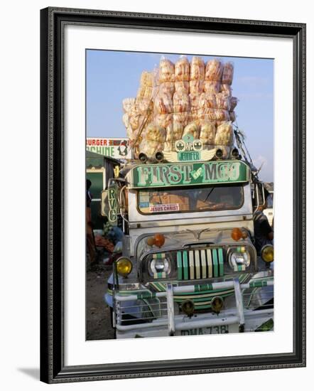 Jeepney, Port of Lucena, Southern Area, Island of Luzon, Philippines, Southeast Asia-Bruno Barbier-Framed Photographic Print