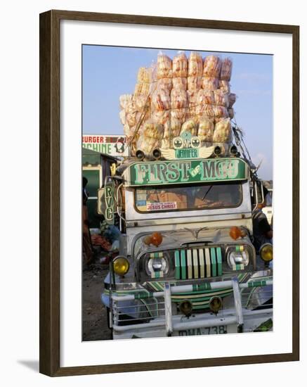 Jeepney, Port of Lucena, Southern Area, Island of Luzon, Philippines, Southeast Asia-Bruno Barbier-Framed Photographic Print