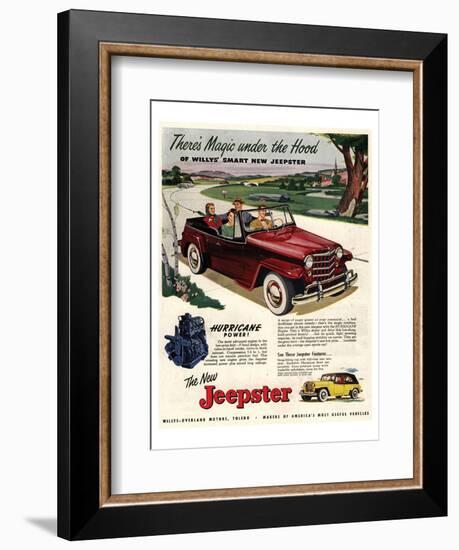 Jeepster Magic Under the Hood-null-Framed Art Print