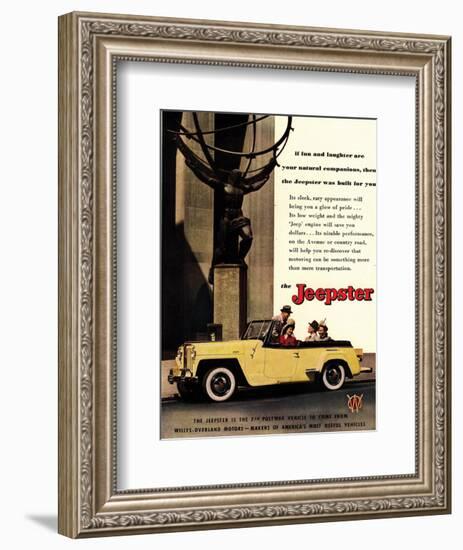 Jeepster - Willys Overland-null-Framed Art Print