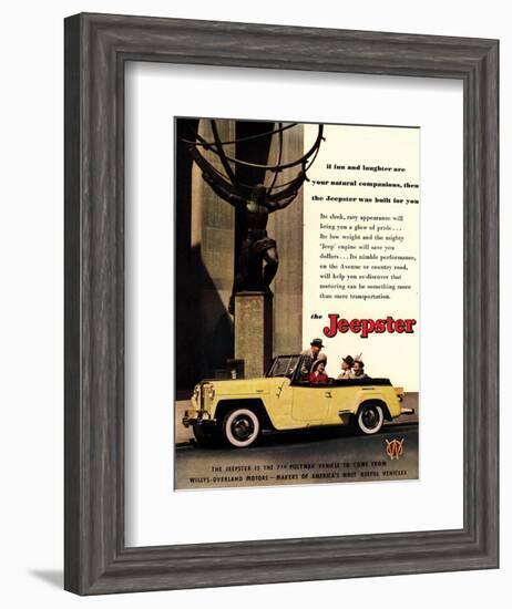 Jeepster - Willys Overland-null-Framed Art Print