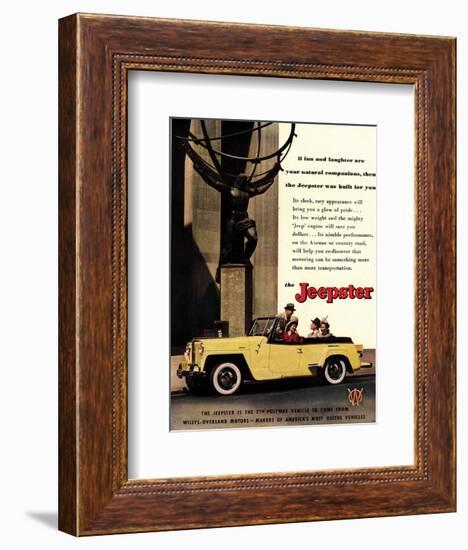 Jeepster - Willys Overland-null-Framed Art Print