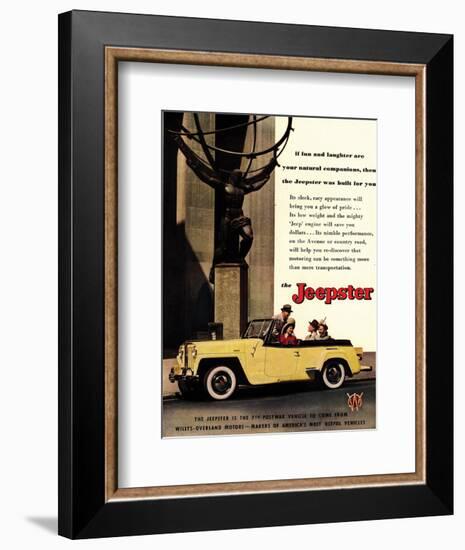 Jeepster - Willys Overland-null-Framed Art Print